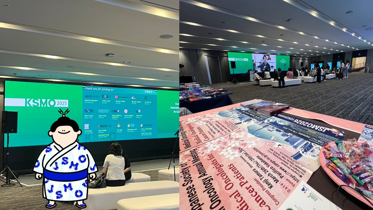 日本臨床腫瘍学会(JSMO) (@jsmo_official) on Twitter photo #KSMO2025 🎊✨ の Opening Ceremony 🎶🌸 では、協力学会として #JSMO 🤝💐 もご紹介いただきました👏🌟
KSMO の取り組みなどが 🏛️📍 ブース会場のポスターセッション会場 🎨💡 で見ることができて、とても嬉しいです😊🌏🎆
<a href="/KSMO_INTL/">KSMO International</a> #KSMO2025 🎊✨ の Opening Ceremony 🎶🌸 では、協力学会として #JSMO 🤝💐 もご紹介いただきました👏🌟
KSMO の取り組みなどが 🏛️📍 ブース会場のポスターセッション会場 🎨💡 で見ることができて、とても嬉しいです😊🌏🎆
<a href="/KSMO_INTL/">KSMO International</a>