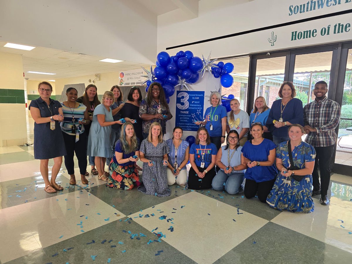 Southwest Elementary (@swes_gcs) on Twitter photo We wore BLUE today to announce that SWE EXCEEDED growth for the 2024-2025 school year! So proud of our students, staff and families! Go Cowboys! 💙🩵💙🤠 We wore BLUE today to announce that SWE EXCEEDED growth for the 2024-2025 school year! So proud of our students, staff and families! Go Cowboys! 💙🩵💙🤠