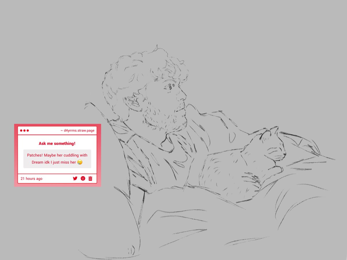 d4yrrms's tweet image. maybe i’ll color it later, miss patches too😩😩 #patches #dreamfanart