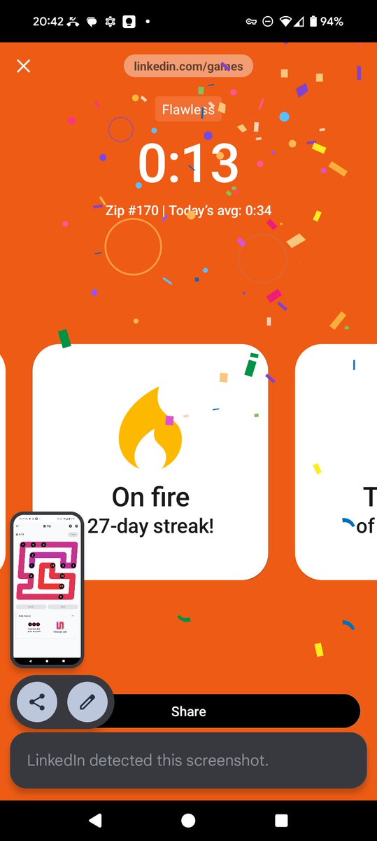 BarbadosYev's tweet image. Asciii_castle #sdds 

Zip #170 | 0:13 and flawless 🏁
With no backtracks 🟢 🔥 📠 
🏅 I’m on a 27-day win streak!  🐈‍⬛
: . _ _ _ _ lnkd.in/zip. : #cme3 🔱📤🎶