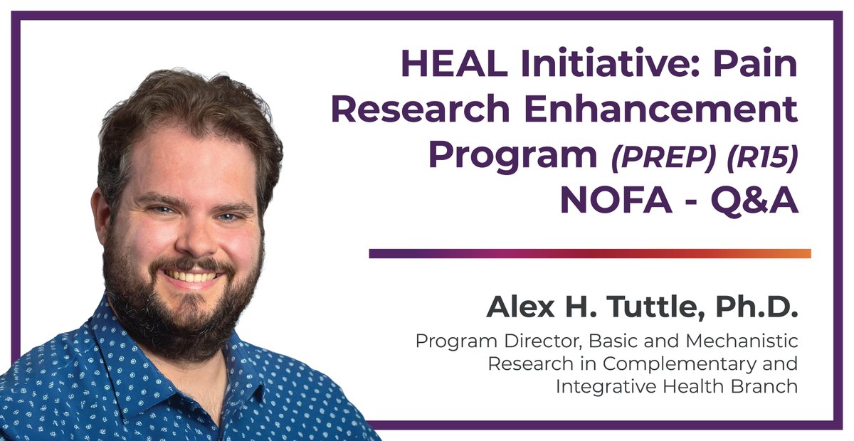 September 11 at 3pm Eastern: Join <a href="/TuttlePhD/">Alex Tuttle</a> for information re: HEAL Initiative: Pain Research Enhancement Program (PREP) (R15) RFA-AT-25-003 #painresearch 
painresearchers.com/networks/event…