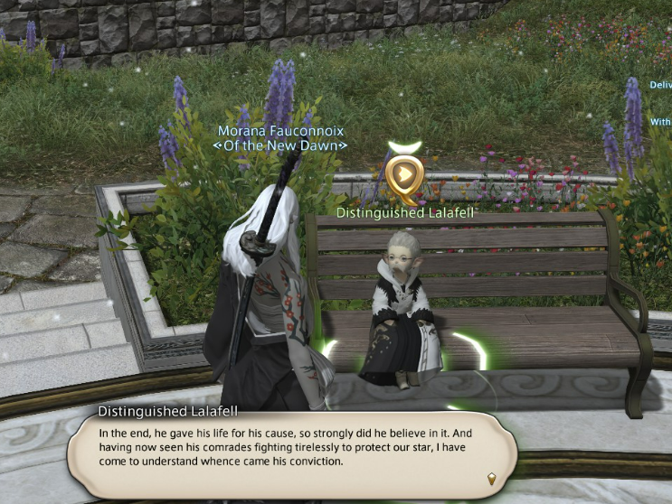 SongbirdN7's tweet photo. DID I JUST RANDOMLY COME ACROSS PAPALYMO'S FATHER I THOUGHT I WAS JUST DOORDASHING A SANDWICH IM SOBBING #Endwalker #FFXIV https://t.co/L01hYDORyp