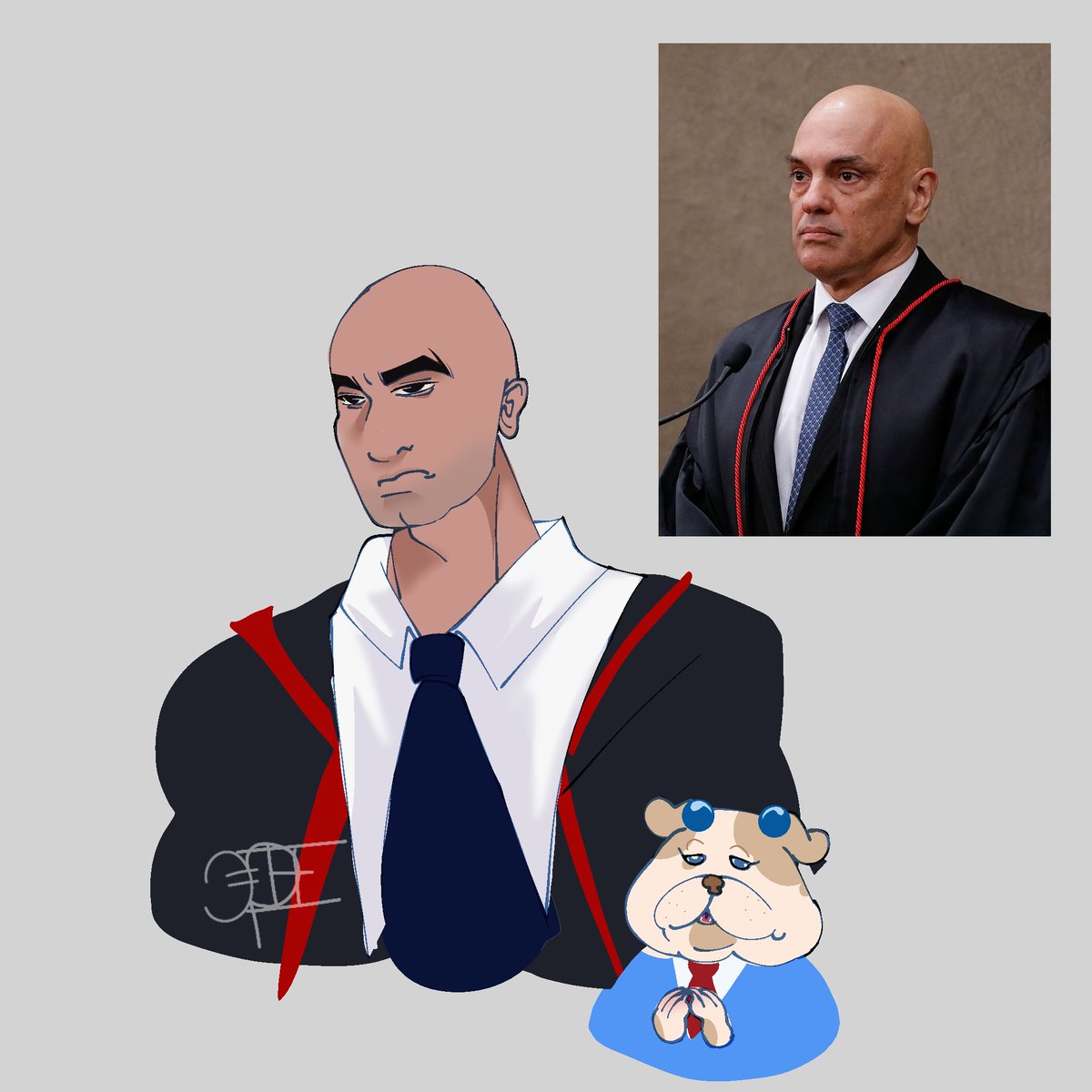 ophespell's tweet photo. Ministruu alexandri de moraes | #alexandredemoraes #art #artist #Bolsonaro #illustration #artmoots #artmoot https://t.co/hHF3KaaIV4