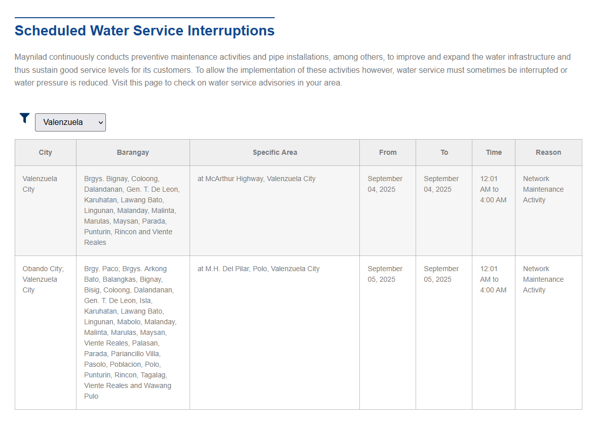 ARC7IT3CT's tweet photo. @maynilad Tama ba ito? Sept. @ 4AM to Sept, 5 @ 12AM ang Water interruption? https://t.co/BlBkbgDJIT