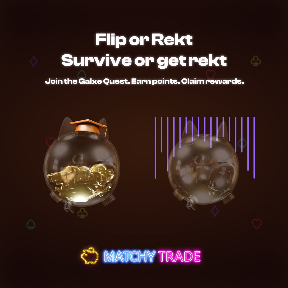 MatchyTrade_fun's tweet image. GM $MATCHY traders!
Share your result on Flip or Rekt  with us!

Did you FLIP your way to victory, or get totally REKT? 👀
Drop your results below ⬇️ and flex your degen luck 🍀

Join our Galxe Quest by joing the quests for additional prize pool 🎁
:app.galxe.com/quest/TbyKbNfM…

Play…