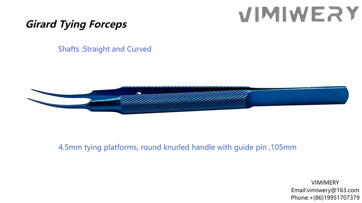 vimimery's tweet image. #GirardTyingForceps,
Vimimery supplies professional #ophthalmic #surgical #instruments. #buyers can reach out for more details.
Email: vimiwery@163.com
ebay.com/usr/vimiwery
#Vimimery #ophthalmology #ophthalmologist #eyesurgery #medicaldevices