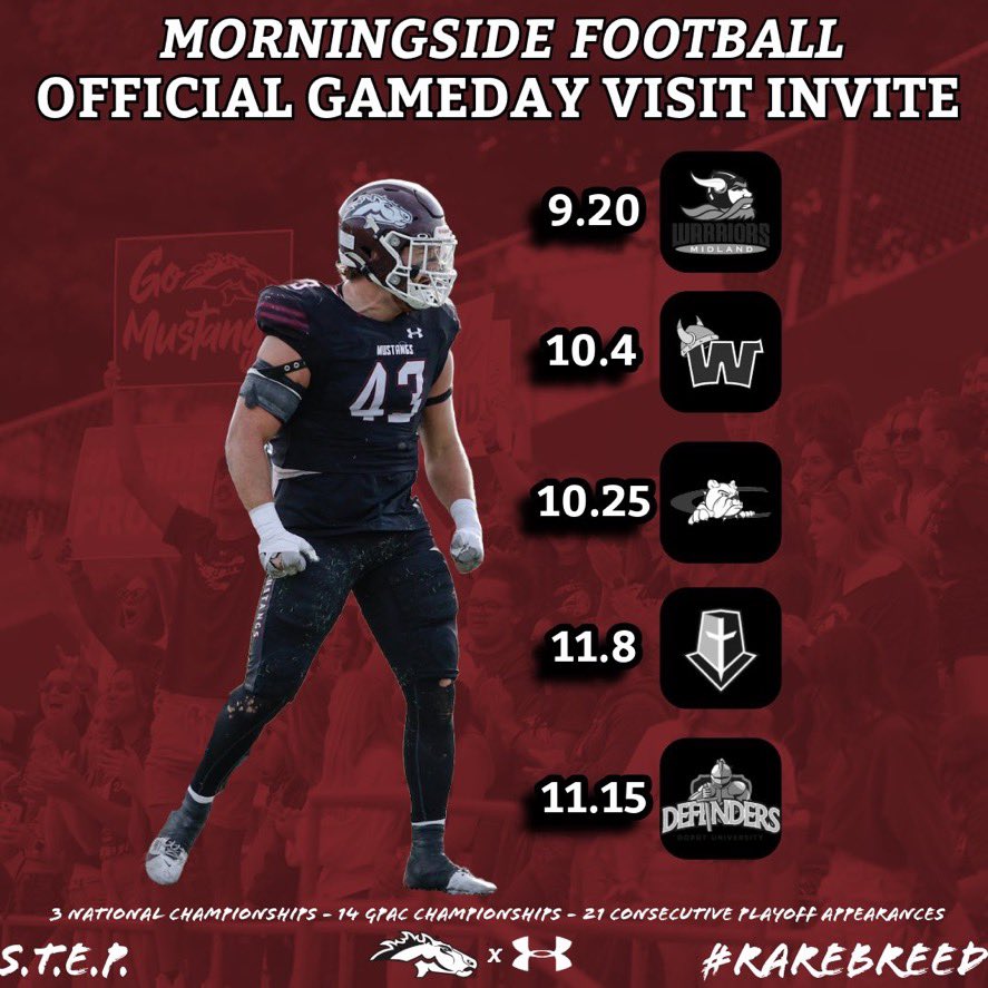 Thank you, Morningside University and Coach Boyd, for inviting me to a game day visit. <a href="/Coachboyd4/">Coach Boyd</a> #Recruitment