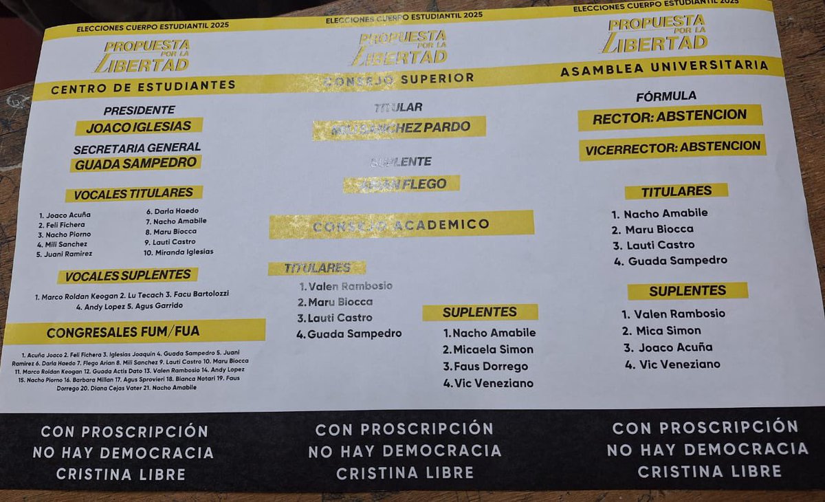 tomistropp's tweet photo. Es tan evidente que Cristina es inocente y tiene que estar libre que hasta la Libertad Avanza en Humanidades UNMDP reclama por su libertad https://t.co/oQH1vtCFpQ