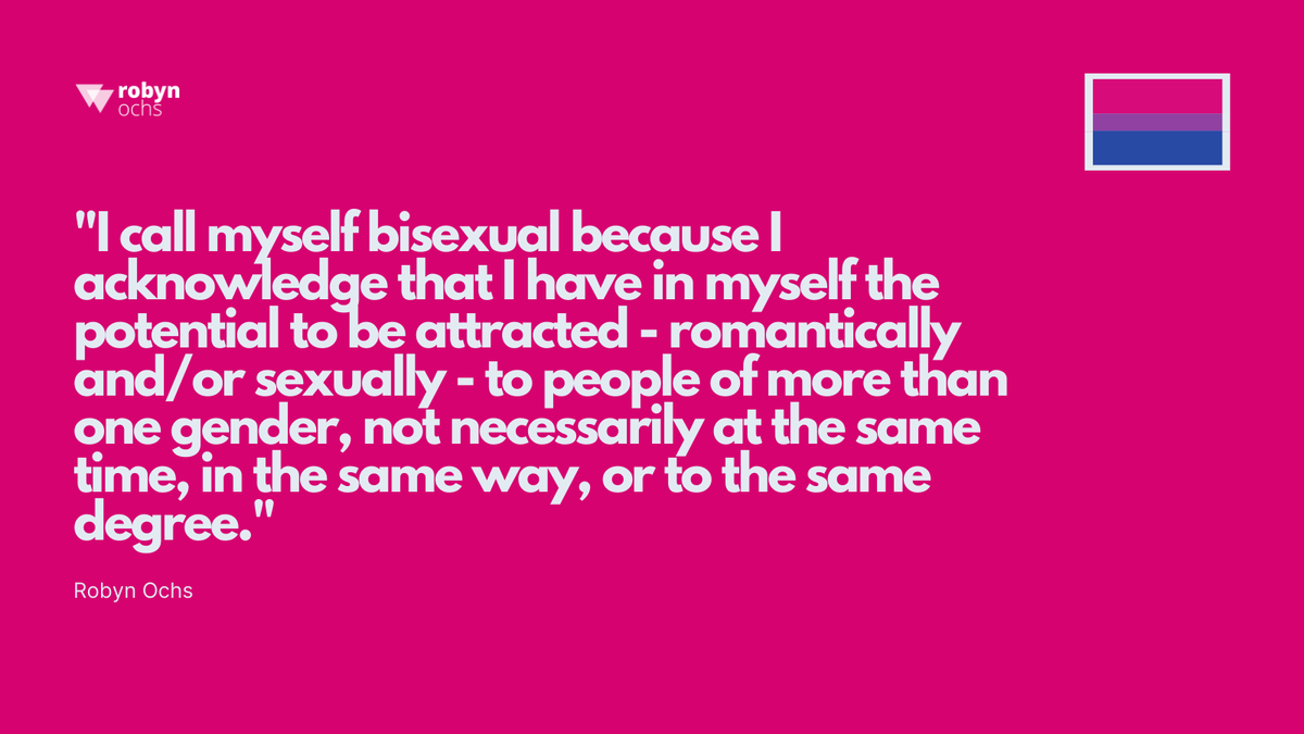 robynochs's tweet photo. As we kick off Bi+ Visibility Month, I wanted to share what bisexuality means to me.
It's a reminder that bisexuality isn't a single experience, but a wide spectrum of attraction. πππ
#BiVisibilityMonth #BiPride #Bisexuality #BiPlus #LGBTQIA https://t.co/7ft6aLHApD