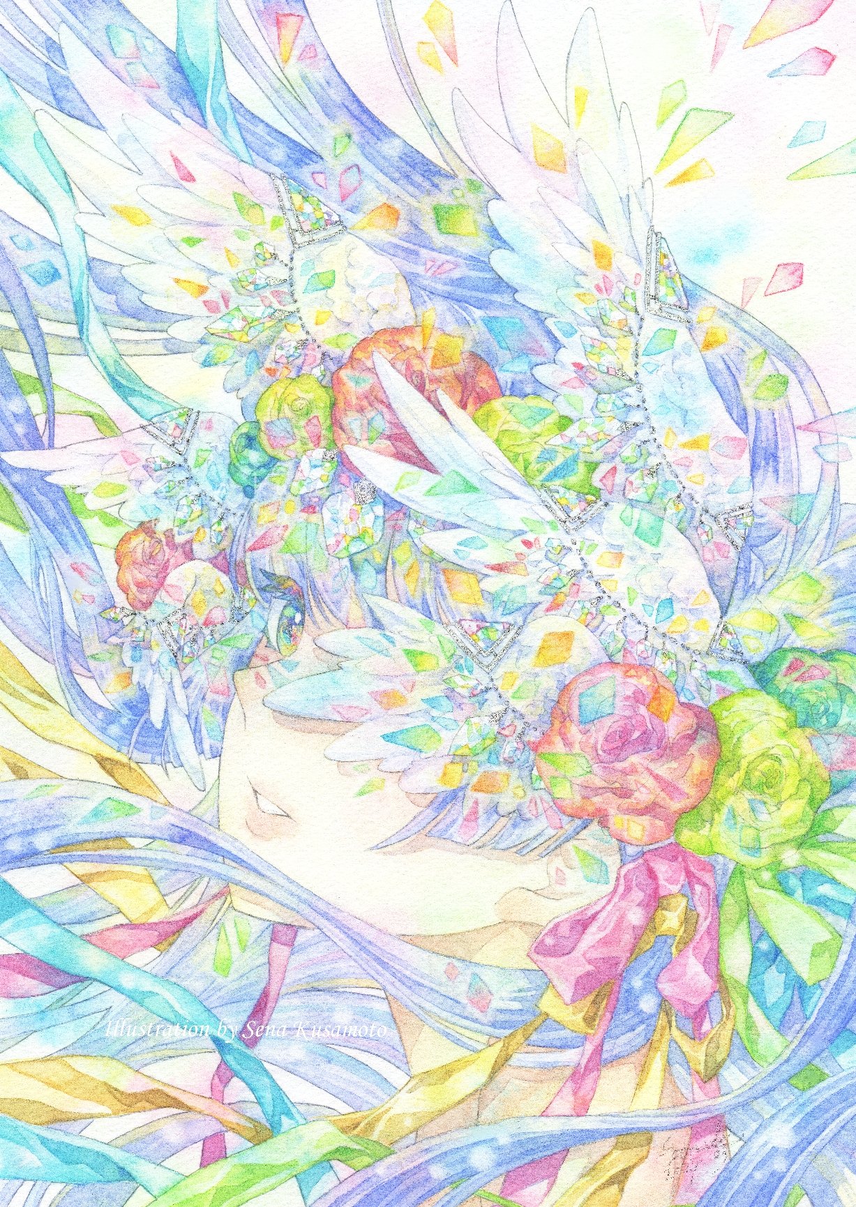 オーダーペイント　水彩画　エビネ ペット肖像画 オーダー ペット似顔絵オーダー 水彩画 ポップ