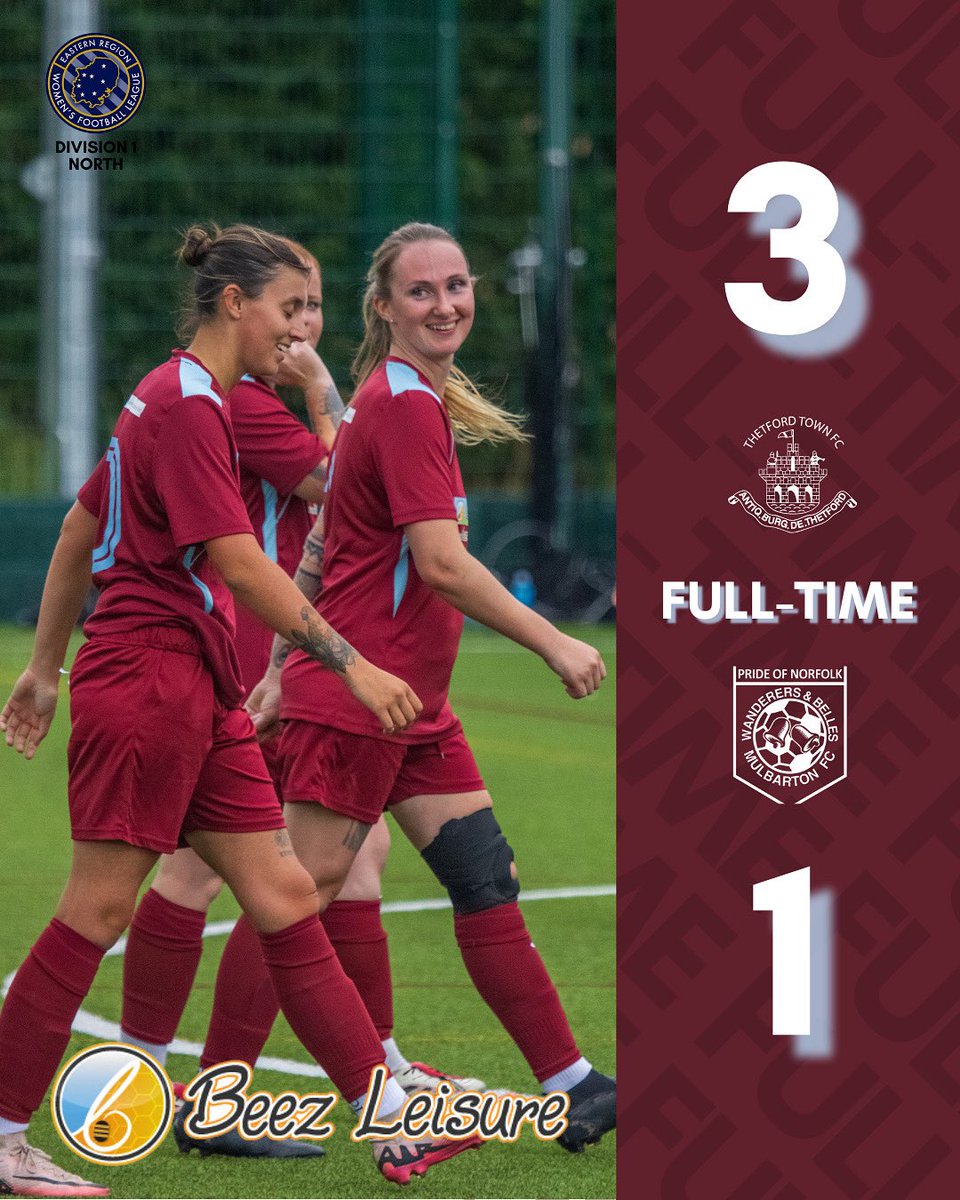 TT_LadiesFC's tweet photo. ❗️ 𝑭𝒖𝒍𝒍 𝑻𝒊𝒎𝒆 ❗️ 

Thetford Town Ladies 3 - 1 Mulbarton Wanders Ladies

Town take all 3 points with a brilliant performance tonight. A performance the ladies can be proud of. 

@BeezLeisure 

📸 Sh0ts by H 

💜💙 https://t.co/NGxraKGUXW