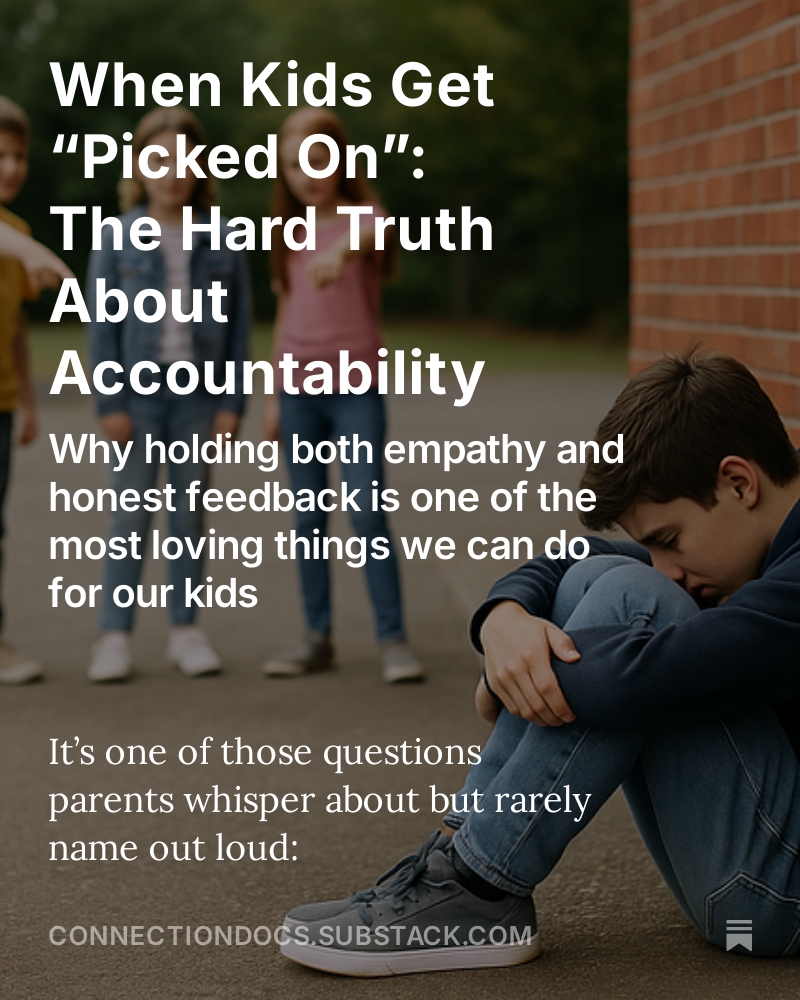 connectiondocs's tweet image. No child deserves cruelty. But shielding kids from their part in relationships can leave them powerless. Empathy matters. So does accountability. connectiondocs.substack.com/p/when-kids-ge…