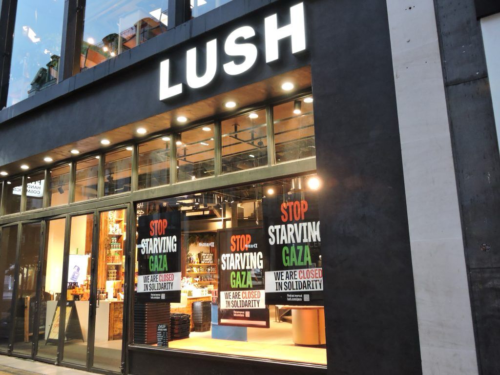 Today, Lush UK shut down its shops, its website, and factories “in solidarity with Gaza.”

Their official statement doesn’t mention Israel or the hostages.

But their Equity, Diversity &amp; Inclusion manager used the moment to proudly amplify the genocidal slogan: “From the river to