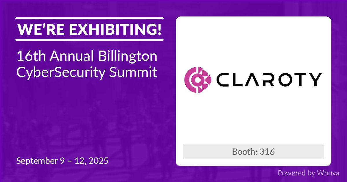 ClarotyHealth's tweet photo. Meet our #Federal team at #Billington CyberSecurity Summit and find out how @Claroty finds and secures a diversity of assets. 

See a demo get entered to win a Challenge coin! 🪙 
🇺🇸 See you in DC: https://t.co/CLLUpDNzLj

#ClarotyFederal #missionenclave #JRSS #IoMT https://t.co/q7SuVJMh1R