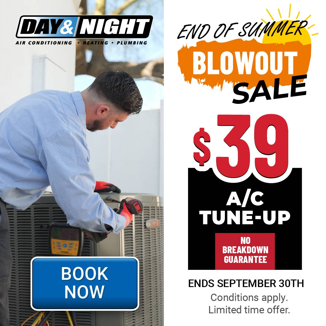 DayandNightHVAC's tweet photo. 🔥 End of Summer Blowout! 🔥
Get an AC Tune-Up for just $39 – limited time only!

✅ Boost efficiency
✅ Prevent costly repairs

📞 623-900-7833
🔗 Book now – link in bio!

#ACTuneUp #HVAC #BlowoutSale #AZHomes https://t.co/EEqjv07n4b