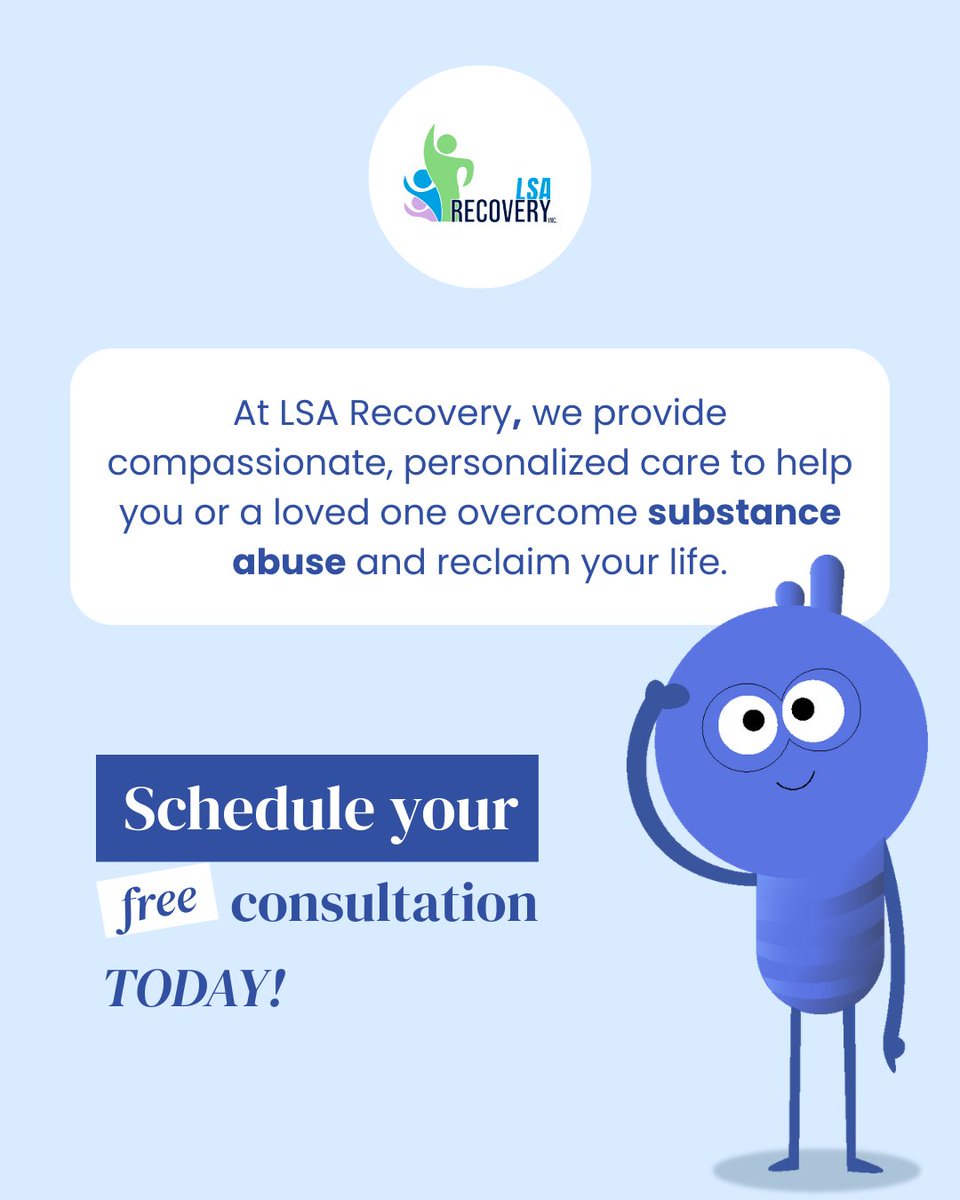 lsarecovery's tweet image. Struggling with substance use doesn’t have to be a battle you fight alone🌟

 At LSA Recovery Inc, we provide compassionate, evidence-based care to help you break free from addiction and rebuild your life.

#LSARecovery #SubstanceUseSupport #OvercomeAddiction #HealingJourney