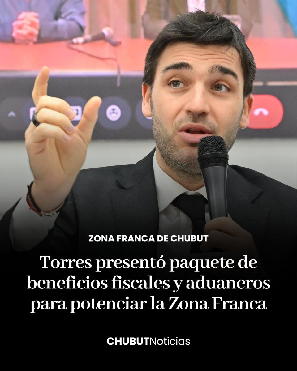#Chubut | Torres presentó paquete de beneficios fiscales y aduaneros para potenciar la Zona Franca

📌 El gobernador del Chubut, <a href="/NachoTorresCH/">Nacho Torres</a> confirmó la eliminación de impuestos y aranceles para empresas que se radiquen en la provincia, con el objetivo de atraer inversiones,