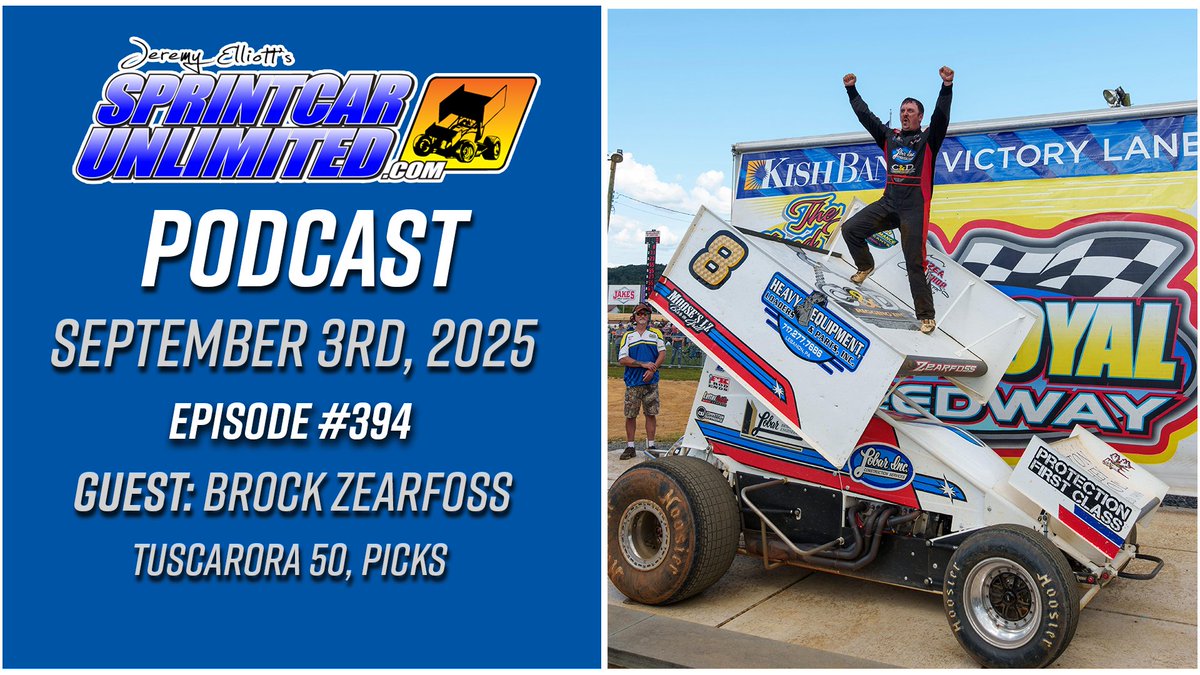 Jeremy Elliott (@sprintcarunl) on Twitter photo Posted the SprintCarUnlimited.com Podcast presented by <a href="/MoosesLz/">Moose's Lz Bar&Grill</a>: On Episode 394, <a href="/Brock_Zearfoss/">Brock Zearfoss</a> talks about his win <a href="/PortRoyalSpdway/">Port Royal Speedway #SpeedPalace</a>, his season, and much more. We also make our picks, Tuscarora 50, and more.
sprintcarunlimited.com/episode-394-br… Posted the SprintCarUnlimited.com Podcast presented by <a href="/MoosesLz/">Moose's Lz Bar&Grill</a>: On Episode 394, <a href="/Brock_Zearfoss/">Brock Zearfoss</a> talks about his win <a href="/PortRoyalSpdway/">Port Royal Speedway #SpeedPalace</a>, his season, and much more. We also make our picks, Tuscarora 50, and more.
sprintcarunlimited.com/episode-394-br…