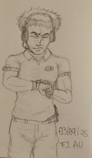 hecksrgone's tweet photo. anywaaay TODAY'S Bane OTD is @solosorca 's F1 AU where he is just a middle aged Chief Mechanic trying to put up with his idiot racer son's BS... I also drew him in clothes again today, am I feeling well?? the answer is no. Hopefully I can draw some Bane t*ts tomorrow... https://t.co/t9xDeLOBGE