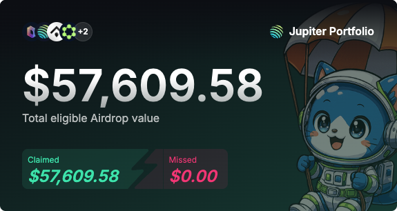 Crypto_Pranjal's tweet photo. Jupiter Launches Solana "Airdrop Checker"!

You can now easily check if your Solana wallet is eligible for any airdrop across Solana projects using @JupiterExchange's portfolio tracker portal.

Just paste your Solana wallet to check which airdrops you’re eligible for and whether you’ve already claimed them or not.

✅ Check here: https://t.co/uWFQtQe9BY

The tool is free, with no wallet connect or sign-up required.

Mine shows almost all the airdrops I received, but a few like Solayer and Huma are still missing. It should get better over time, and it’s already a pretty solid tool.