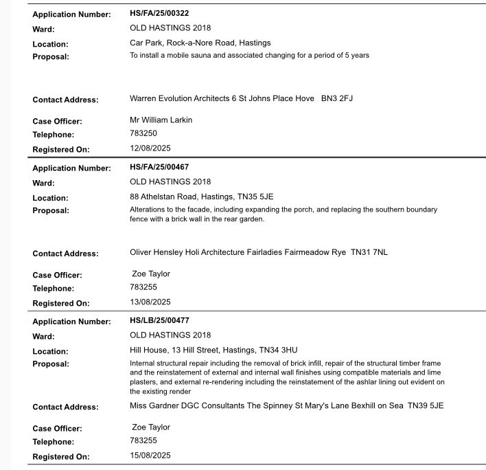 This post is of the most recent Hastings Borough Council (HBC) #Planning Application in #OldHastings Ward. If you would like to comment on any of the applications which are currently open, you can do so via the #MyHastings website.