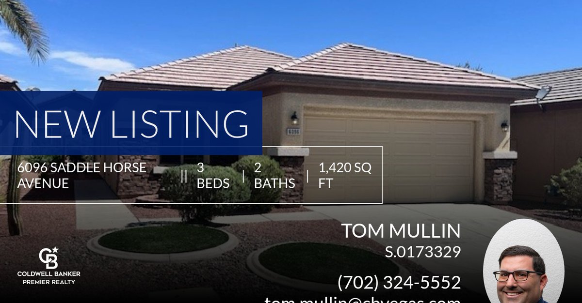 TomGMullin's tweet photo. 📍 New Listing 📍 Take a look at this fantastic new property that just hit the market located at 6096 Saddle Horse Avenue in Las Vegas. Reach out here or at (702) 324-5552 for more information https://t.co/393QoMhSNr https://t.co/Go8rIVd0DG