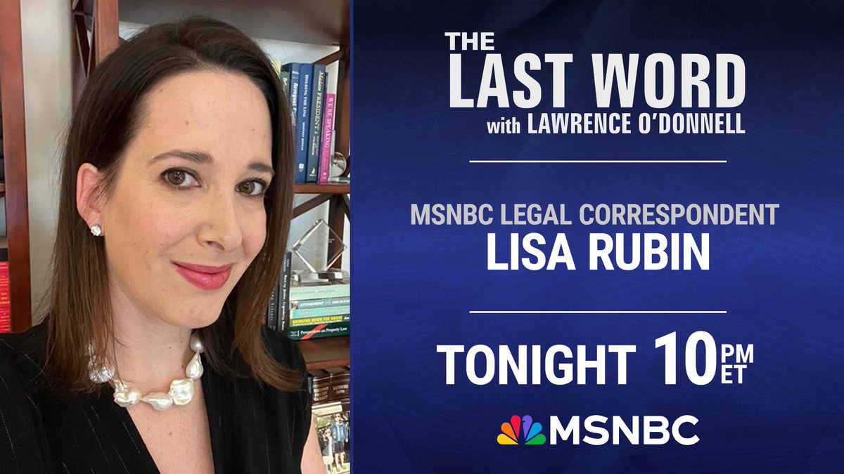 TONIGHT: <a href="/lawofruby/">Lisa Rubin</a> joins <a href="/Lawrence/">Lawrence O'Donnell</a> on The #LastWord. Tune in!