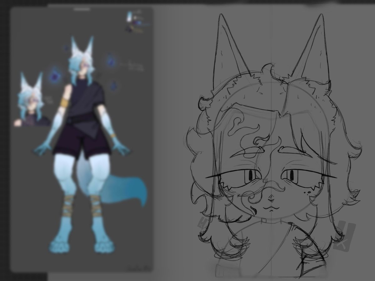 Silly WIP of a PNG-tuber! 
This ain’t my persona but it’s a character yall will be meeting on saturday/sunday! So be on the lookout for that stream notif.