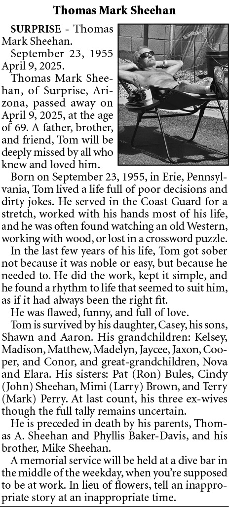 TheAAronSheehan's tweet photo. I wrote my father's obituary, it was strange to write somthing so final for a man I barely knew. https://t.co/vMAXh8Fwyh