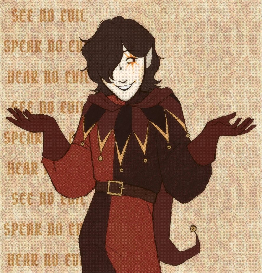 roseyfizzle's tweet photo. Drew my bestie's oc who was an NPC she played for an older MC roleplay server we were in a few years back!! His name's Hughes and he's a court jester who's been hiding a secret or two . . ๐คซ
Missing this silly guy sm <3
//
#roseyart #friendocs #ocs #art #jester https://t.co/8N1qlZsyMA