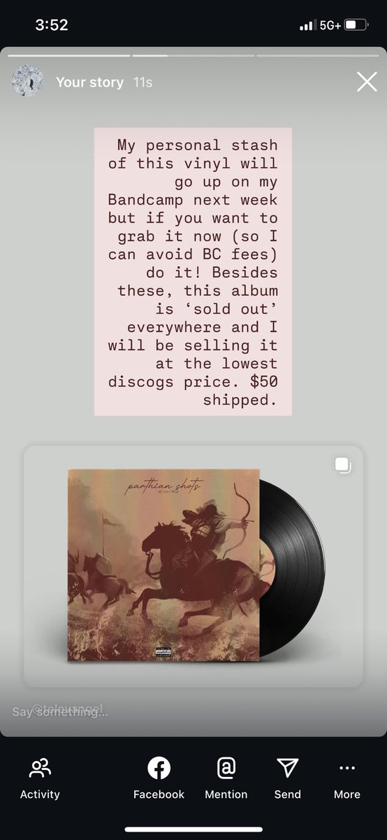 You can support me directly or be a sucker and pay way more on discogs.