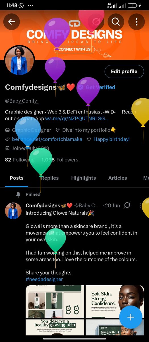 Baby_Comfy_'s tweet photo. Came late for my balloons, but I still got it. Thank you @X 

Happiest birthday to me🎈🎉 https://t.co/HrzibeNb4E