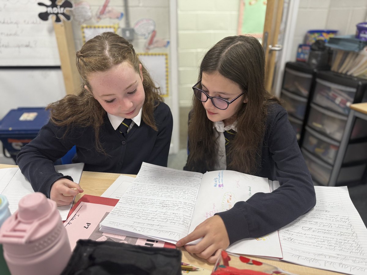 LauraFalconer21's tweet image. During writing today, P7 shared their work with a peer. They read and discussed one another’s work and gave some positive feedback and constructive next steps #peerassessment #writing #supportingoneanother