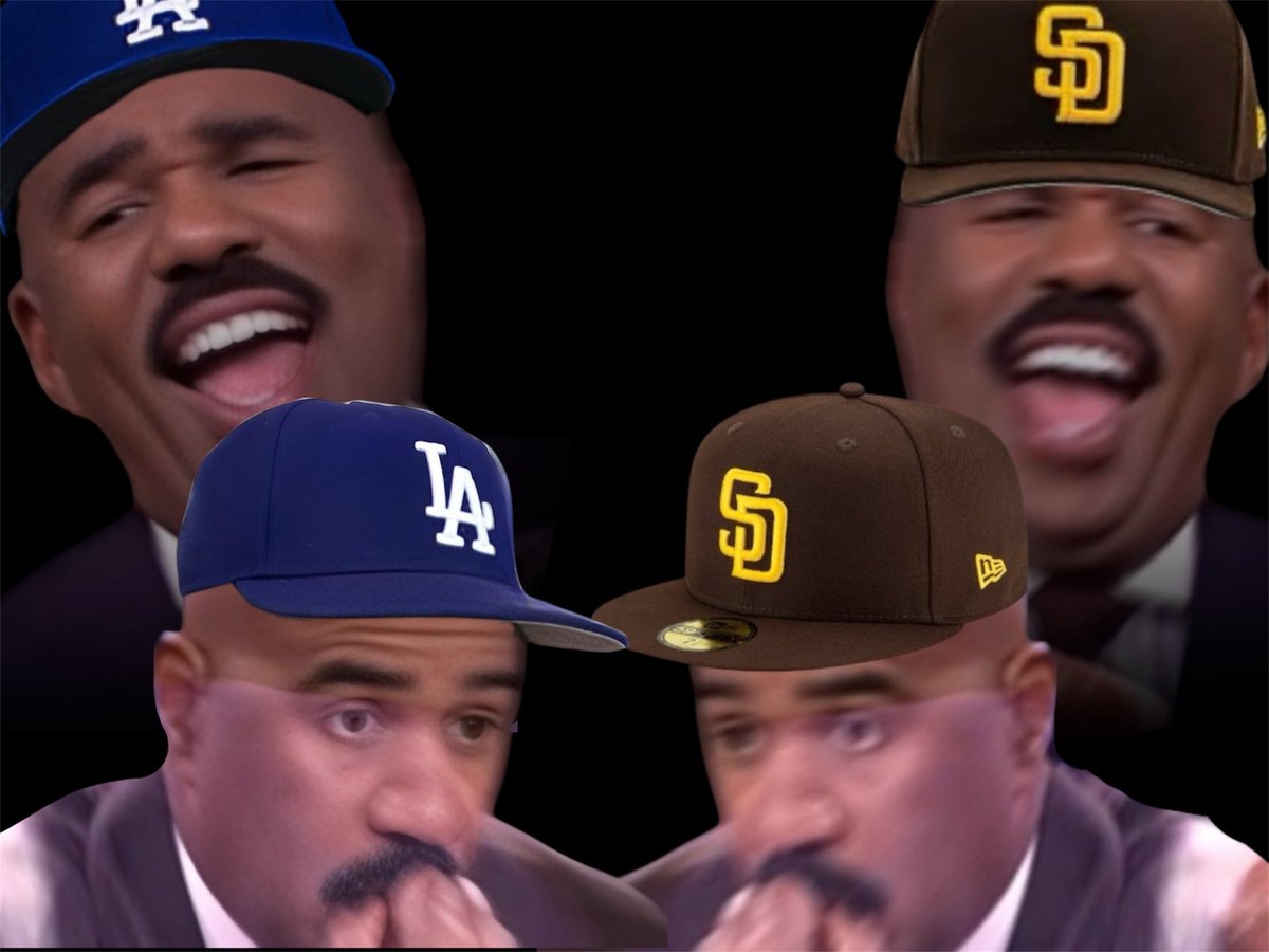 Padres and Dodgers fans watching each other  lose but unable to troll because both teams are playing horribly