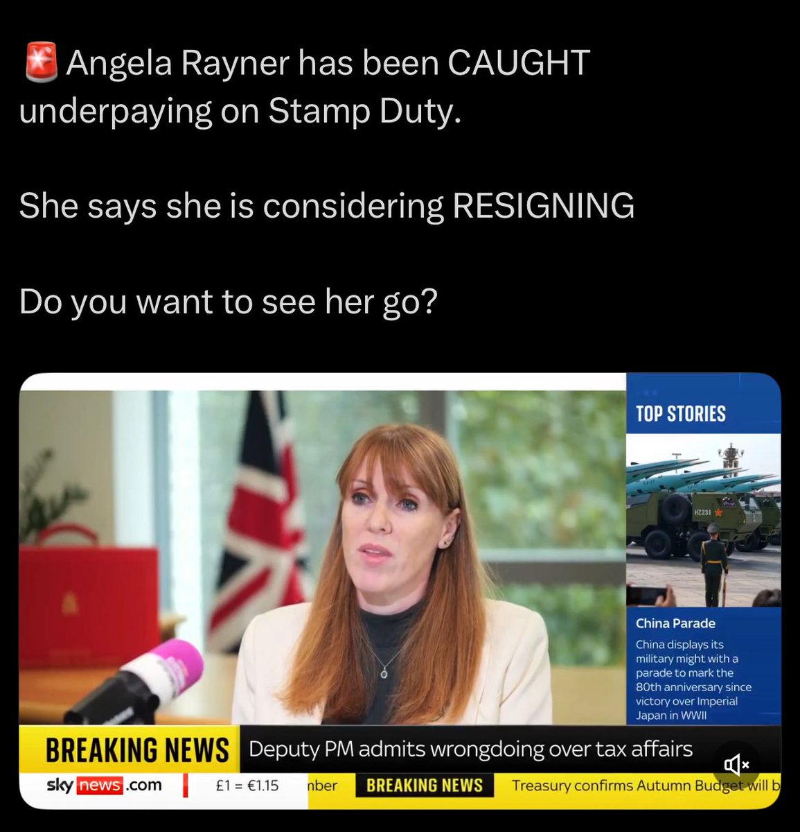 Caught lying, cought paying for a super injunction to cover her lies, caught using the trust to avoide paying tax!! Why is it even a debate if she keeps her job? 
This is how far Labour have fallen.... they don't even know what "working class people" are any more!!