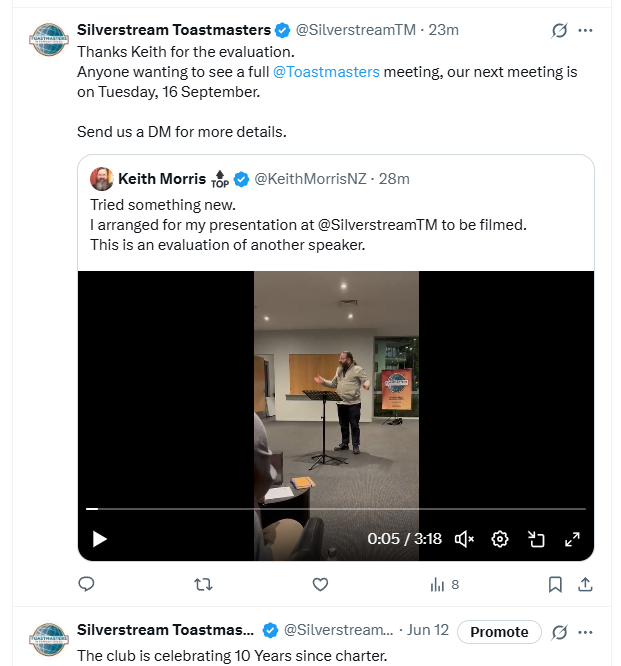 Silverstream Toastmasters tweet media