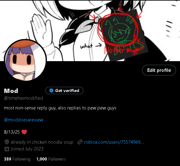 mod's happy about the 1000 followers tysm!

THANK YOU ALL HE'S GONNA LEAK SOMETHNG VERY SORTLY! YOU ALL DID IT AND MOD DID TOO!