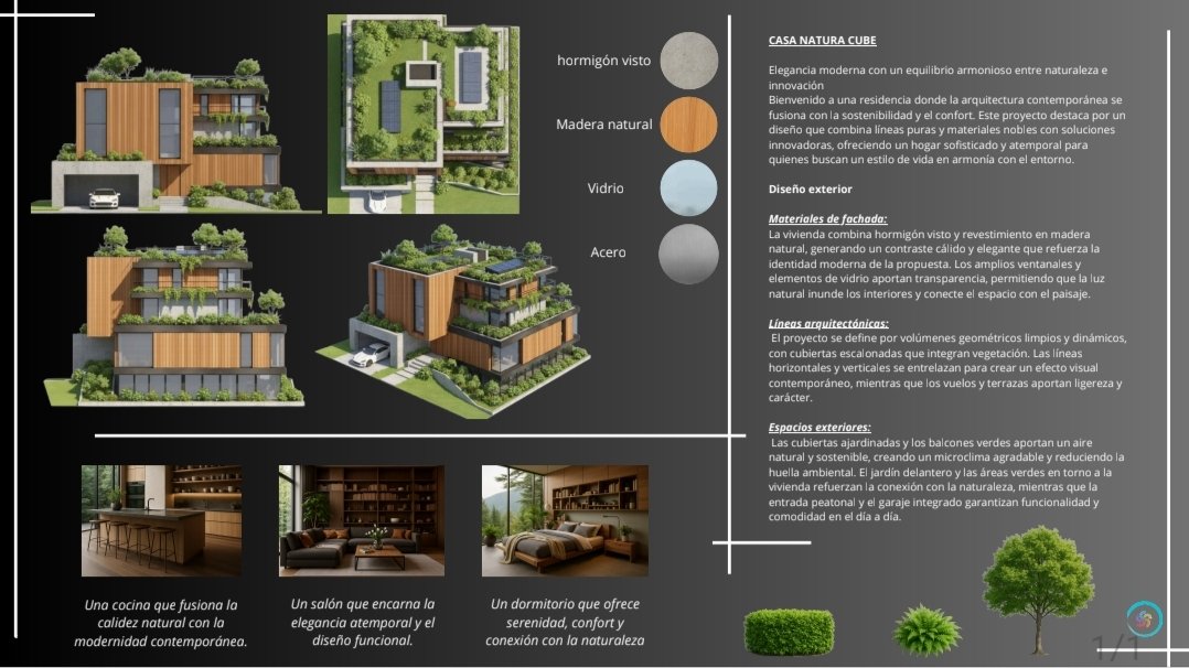 Casa Nature Cube. Primera presentación de un proyecto arquitectónico desarrollado únicamente con Inteligencia Artificial por parte de nuestro estudio <a href="/SBSOLUCIONESBIM/">SB_SOLUCIONESBIM</a>
#AI #Diseño  #arquitectura