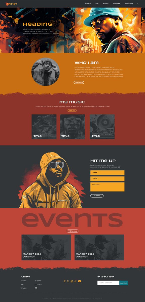 ARTISTS! We have some fresh web designs with you in mind. Let's get you started today! DM Me or visit: ramirezsolutions.com