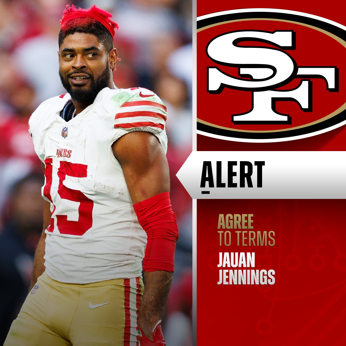 NFL (@nfl) on Twitter photo 49ers add $3 million in playing time incentives to WR Jauan Jennings' contract. (via <a href="/TomPelissero/">Tom Pelissero</a>) 49ers add $3 million in playing time incentives to WR Jauan Jennings' contract. (via <a href="/TomPelissero/">Tom Pelissero</a>)