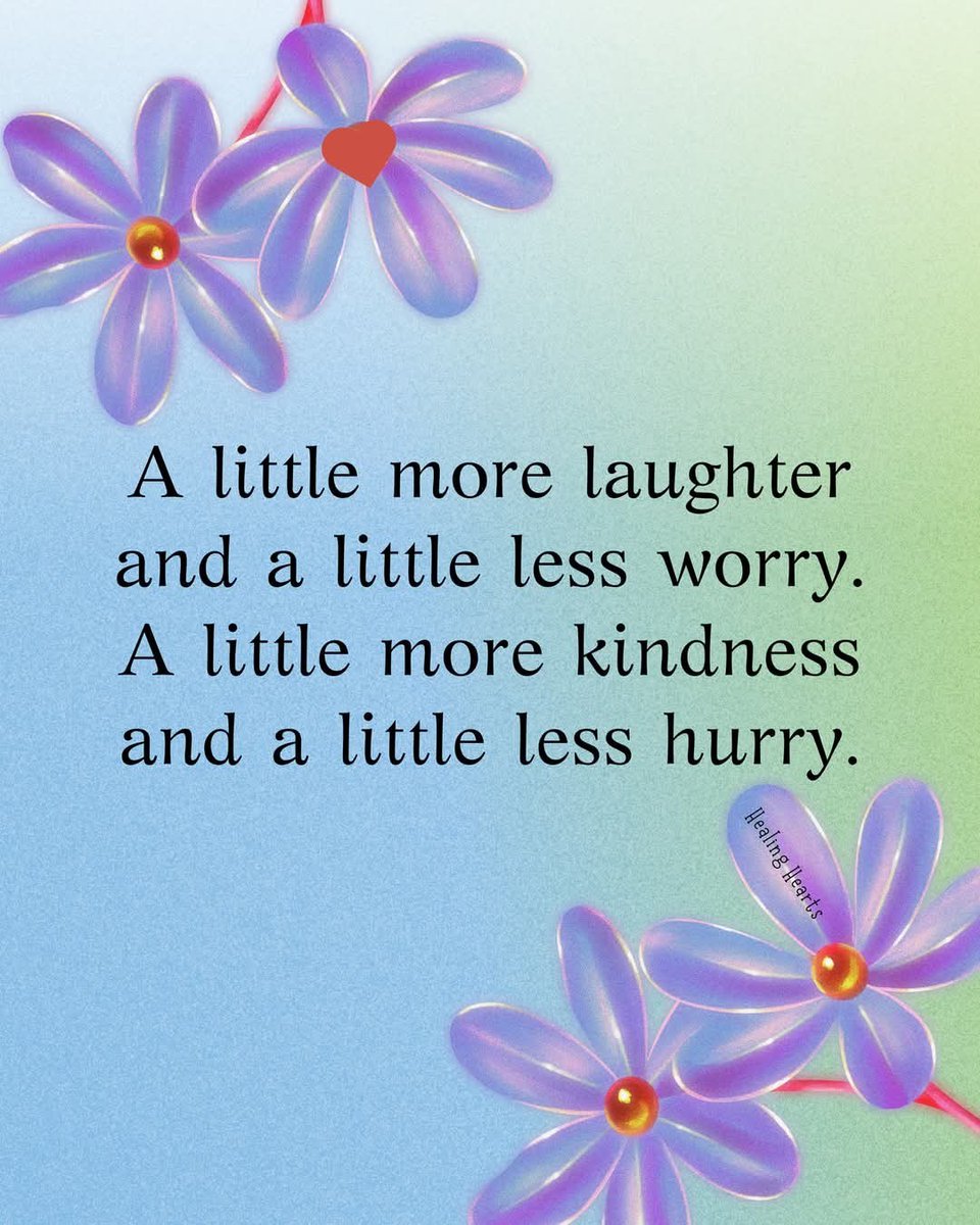 LifeWithJohn's tweet photo. A little more laughter and a little less worry.
A little more kindness and a little less hurry. https://t.co/qeITkbLUp3
