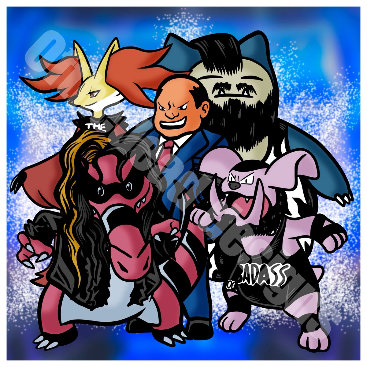 ofthedead209's tweet image. Oh man @HeymanHustle 
got a heck of a team
@WWERollins as #krookodile @BeckyLynchWWE 
as #delphox @bronbreakkerwwe 
as #granbull and @BRONSONISHERE 
as #snorlax
#wwesmackdown @wwe #wwe #pokemon