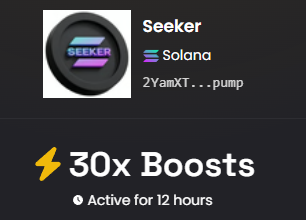 Seeker Meme Coin (@seekermemecoin) on Twitter photo ⚡️ 30x Boost on $Seeker chart for the community
dexscreener.com/solana/2YamXTn… ⚡️ 30x Boost on $Seeker chart for the community
dexscreener.com/solana/2YamXTn…