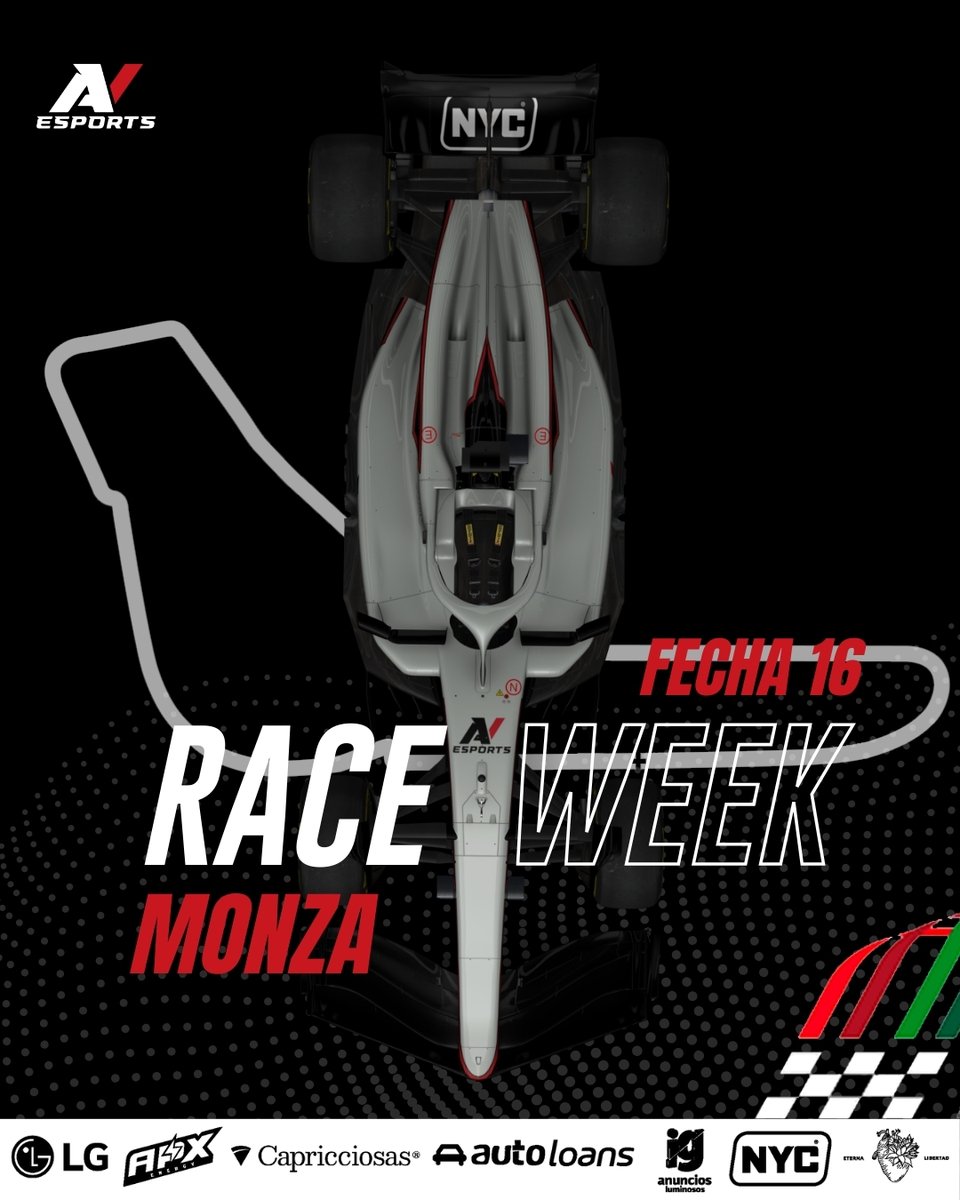 avesports_latam's tweet image. 🏎️ ¡Es semana de carrera en Monza!
La Fórmula AV aterriza en un circuito técnico y lleno de historia.
¿Quién dominará este legendario circuito? 🔥

#FormulaAV #simracing #simracingmexico #AVesports #CarreraVirtual #SimRacingLatam #carreras #assettocorsa #RaceWeek