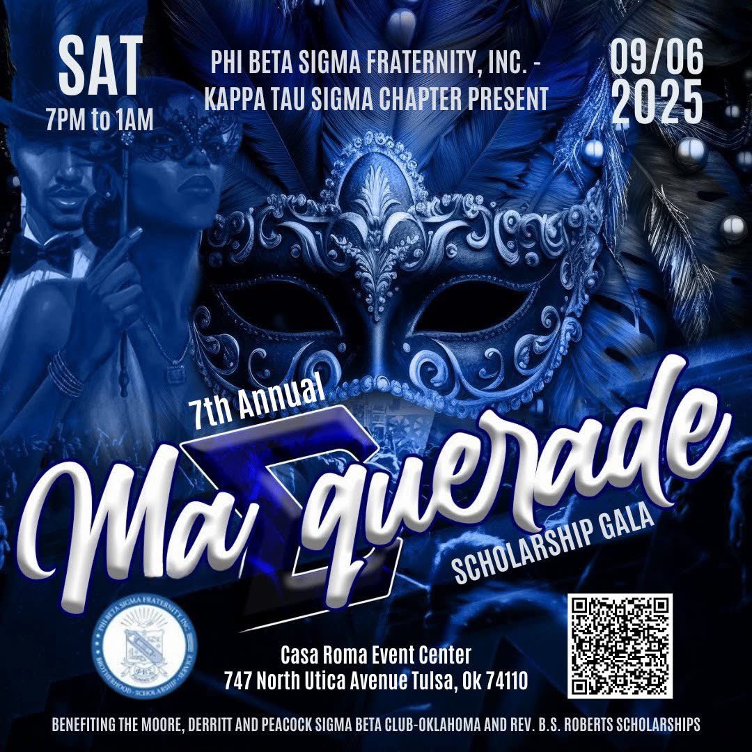 I’m so honored to be awarded by my frat brothers alongside my sister, Jerica D. Wortham! Click the link to grab your tickets! 

tinyurl.com/Sigma-MaZquera…

#SigmaStrong
#MaZqueradeGala
#FraternalBond
#CommunityExcellence
#TulsaEvents
#BlackExcellence
