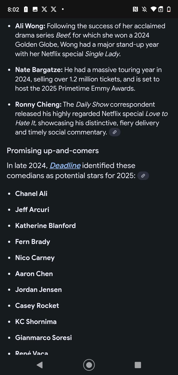 LaneSplitKing's tweet image. Here&apos;s the top comedians of 2024,(Nikki Glaser is in top but idk why they list her under, &quot;breakthrough successes&quot; when she&apos;s been around for decades doing jack shit), I don&apos;t see a SINGLE NAME that I recognize on there, and I&apos;m pretty sure there&apos;s 0 #killtony comics there. Wow.