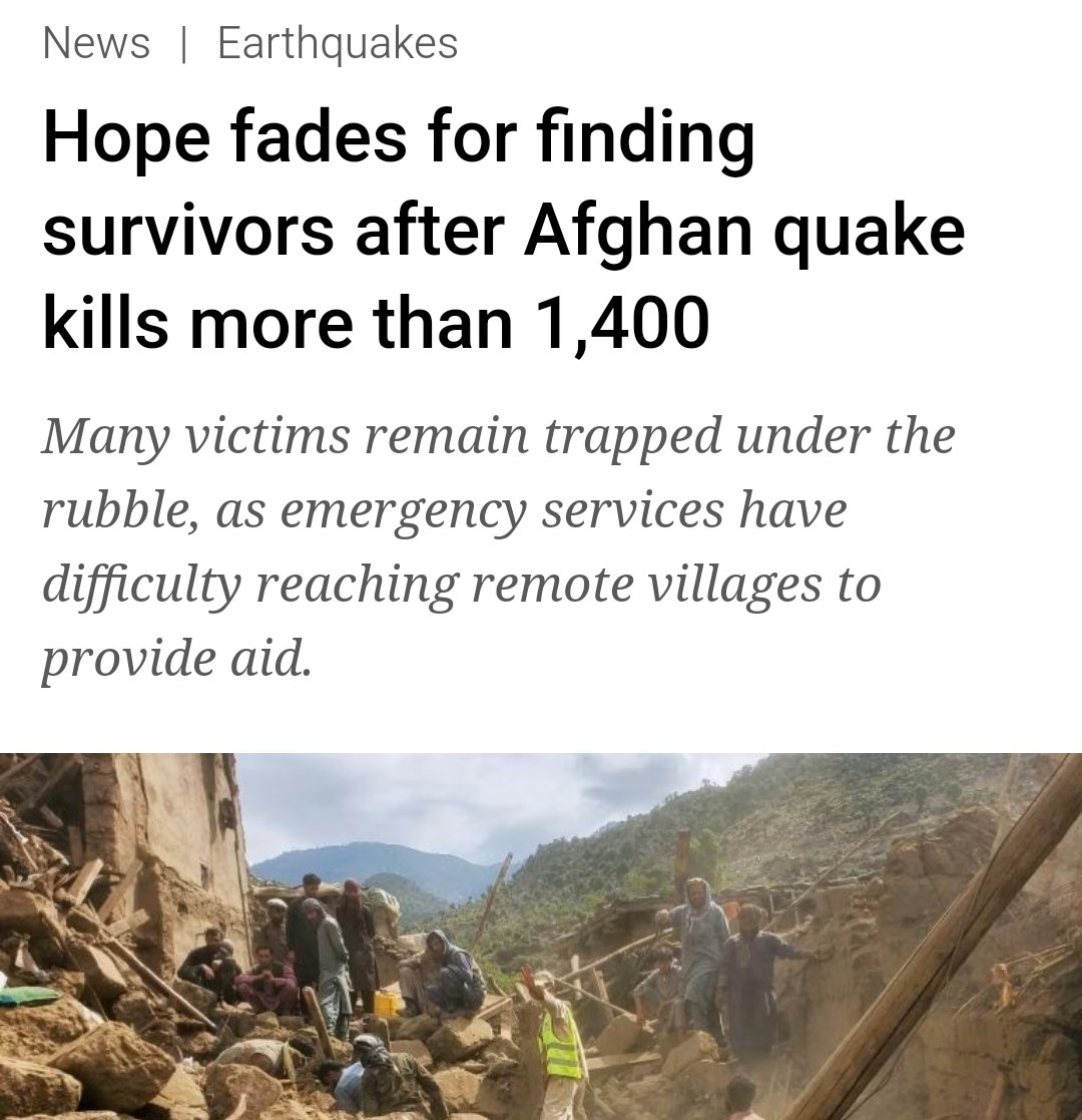 Gempa Bumi sedang meletus di Afghanistan dengan kadar kematian telah melebihi 1,400 orang, kecederaan melebihi 3,000 orang.

Kenapa gempa Afghanistan ini terjadi?

Baca penjelasan di bawah🧵