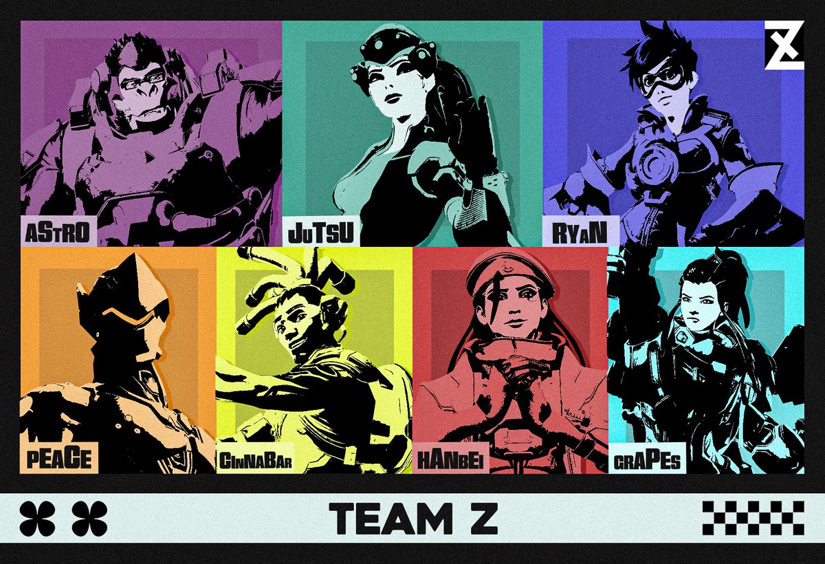 Introducing your newest strikers

Team Z is back in <a href="/OW_Esports/">Overwatch Esports</a> and giving it our all on the pitch
🛡️ <a href="/astronexz/">astro</a> 
🔫<a href="/Ryy4n2/">Ryan</a>
🔫 <a href="/Jo0tsu/">jutsu</a>
⚔️ <a href="/peace7k/">Devin</a>
💉 <a href="/ohhHanbei/">Deitrick 🪐</a>
💉 <a href="/cinnabarow/">Valerie</a>
💉<a href="/Grapes_OW/">Grapes</a> 

💼 <a href="/stxrOW/">cassie</a>
🤓 <a href="/GizmomcS/">GizmoMCs</a> 
💰 <a href="/_Kaylaroni/">Kayla</a>