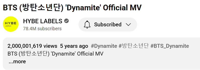 MaytJ85's tweet image. WE DID IT!!!!!!!!! DYNAMITE IS AT TWO BILLION!!!!!!
#DynamiteTo2B
CONGRATULATIONS BTS!!!