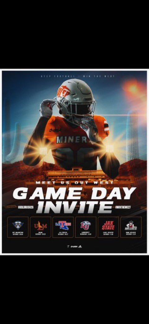 Antonio “junior” Enriquez (@juni_or8) on Twitter photo Thank you <a href="/CoachSills10/">Gage Sills</a> for the Home game invite! Cant wait to see the <a href="/UTEPFB/">UTEP Football</a> in action ,beyond blessed and thankful! Picks up⛏️
<a href="/d21rdgz/">Coach D’Rod</a> <a href="/CoachMChavez/">Marco Chavez</a> Thank you <a href="/CoachSills10/">Gage Sills</a> for the Home game invite! Cant wait to see the <a href="/UTEPFB/">UTEP Football</a> in action ,beyond blessed and thankful! Picks up⛏️
<a href="/d21rdgz/">Coach D’Rod</a> <a href="/CoachMChavez/">Marco Chavez</a>